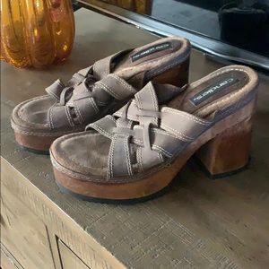 Vintage Candies suede platform sandals